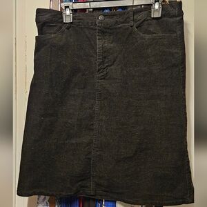 Black Corduroy Skirt